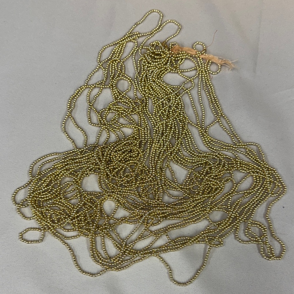 Gold Beaded stretch cording multiple uses all new - Picture 1 of 5
